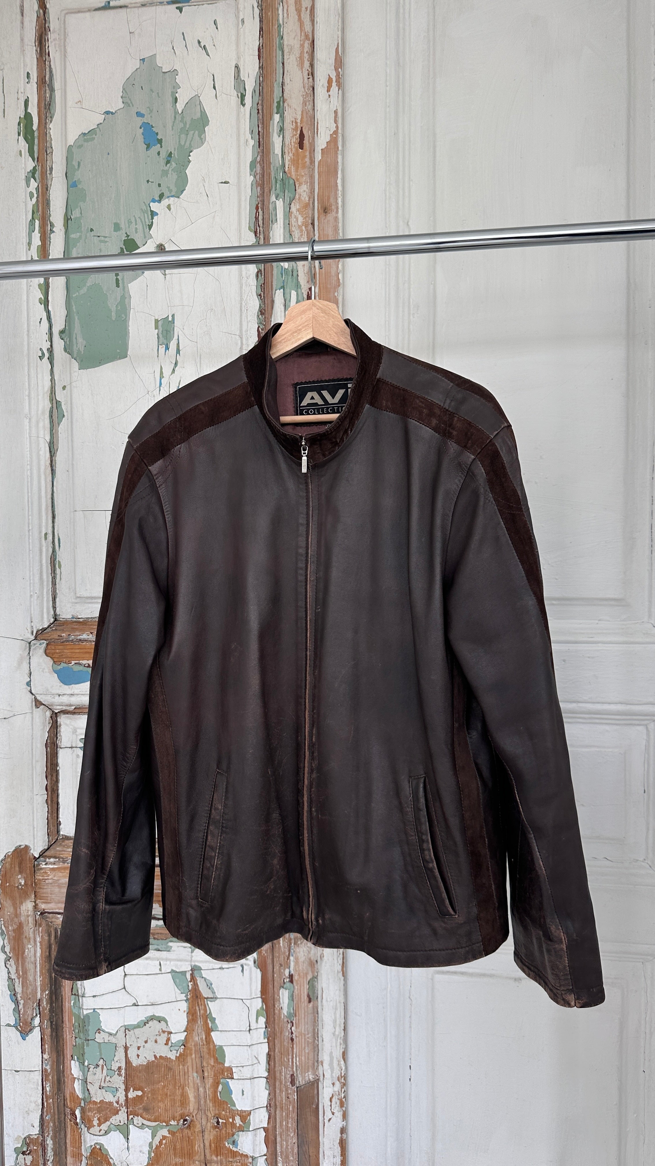 152 / oversized leather jacket