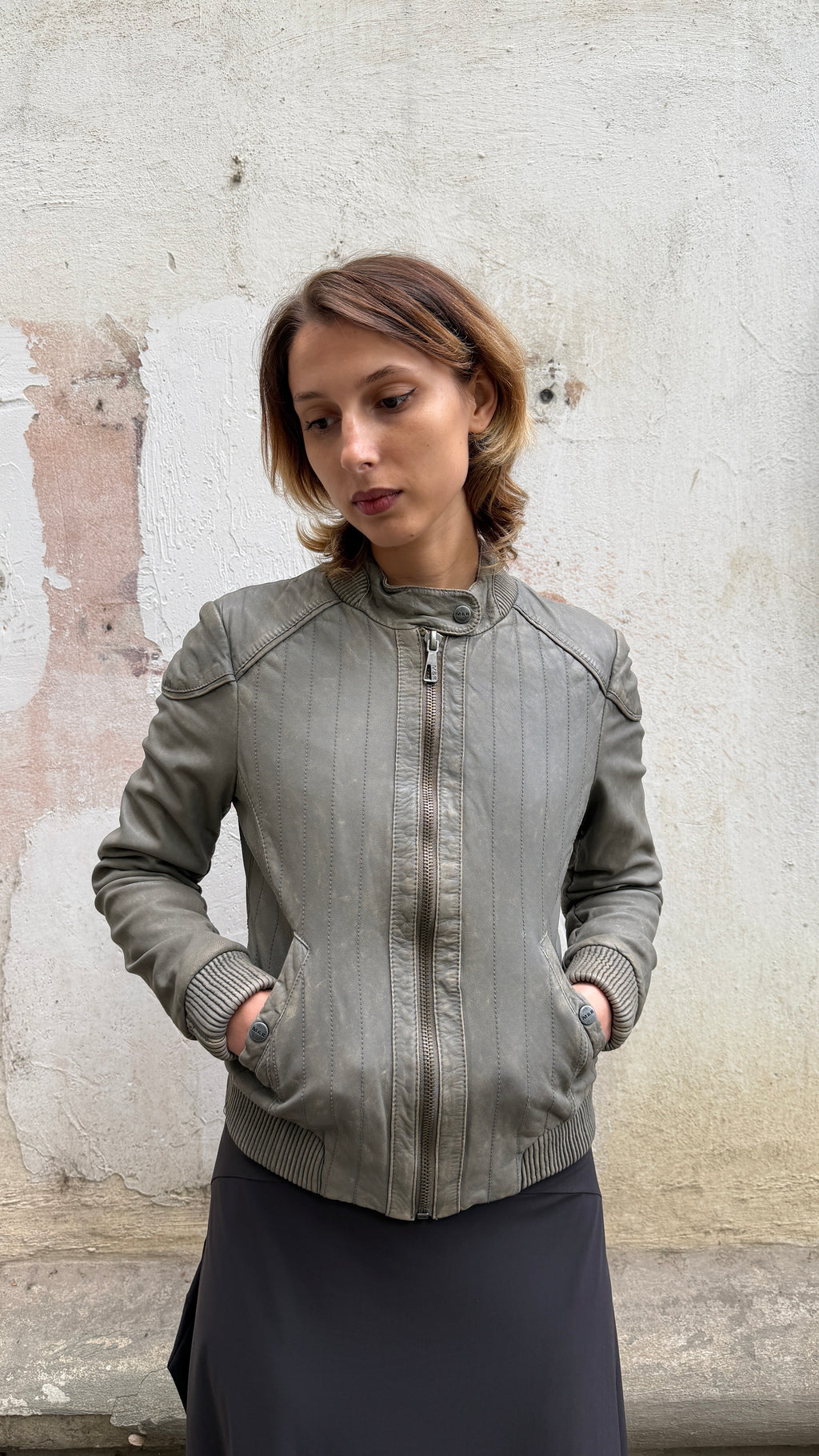 411 / M&R bomber leather jacket
