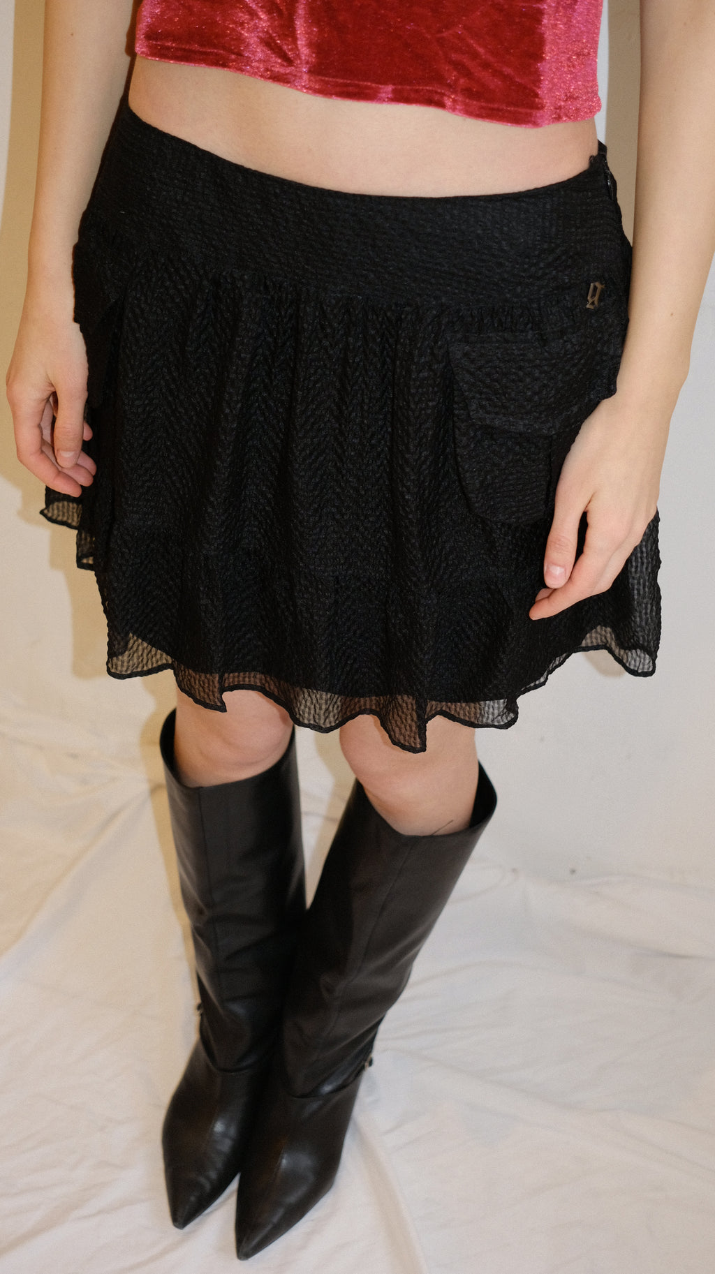 086 / JOHN GALLIANO ruffle skirt