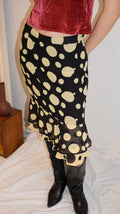 090 / polka dot midi skirt