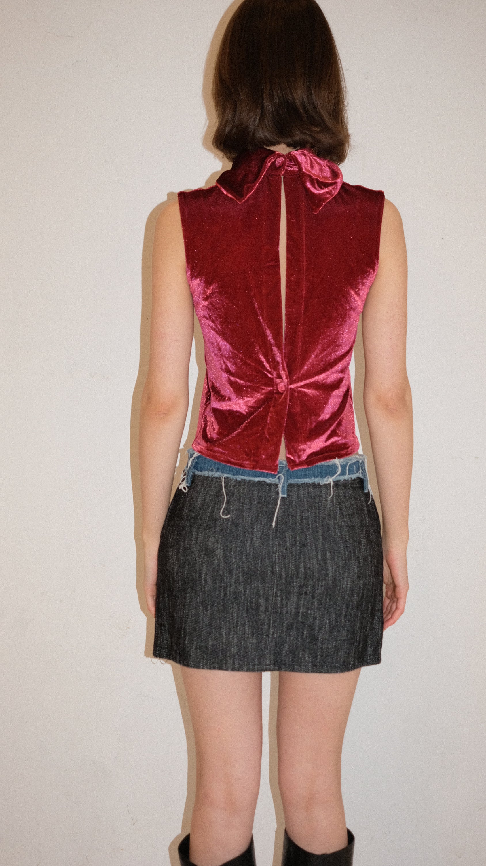 092 / denim mini skirt