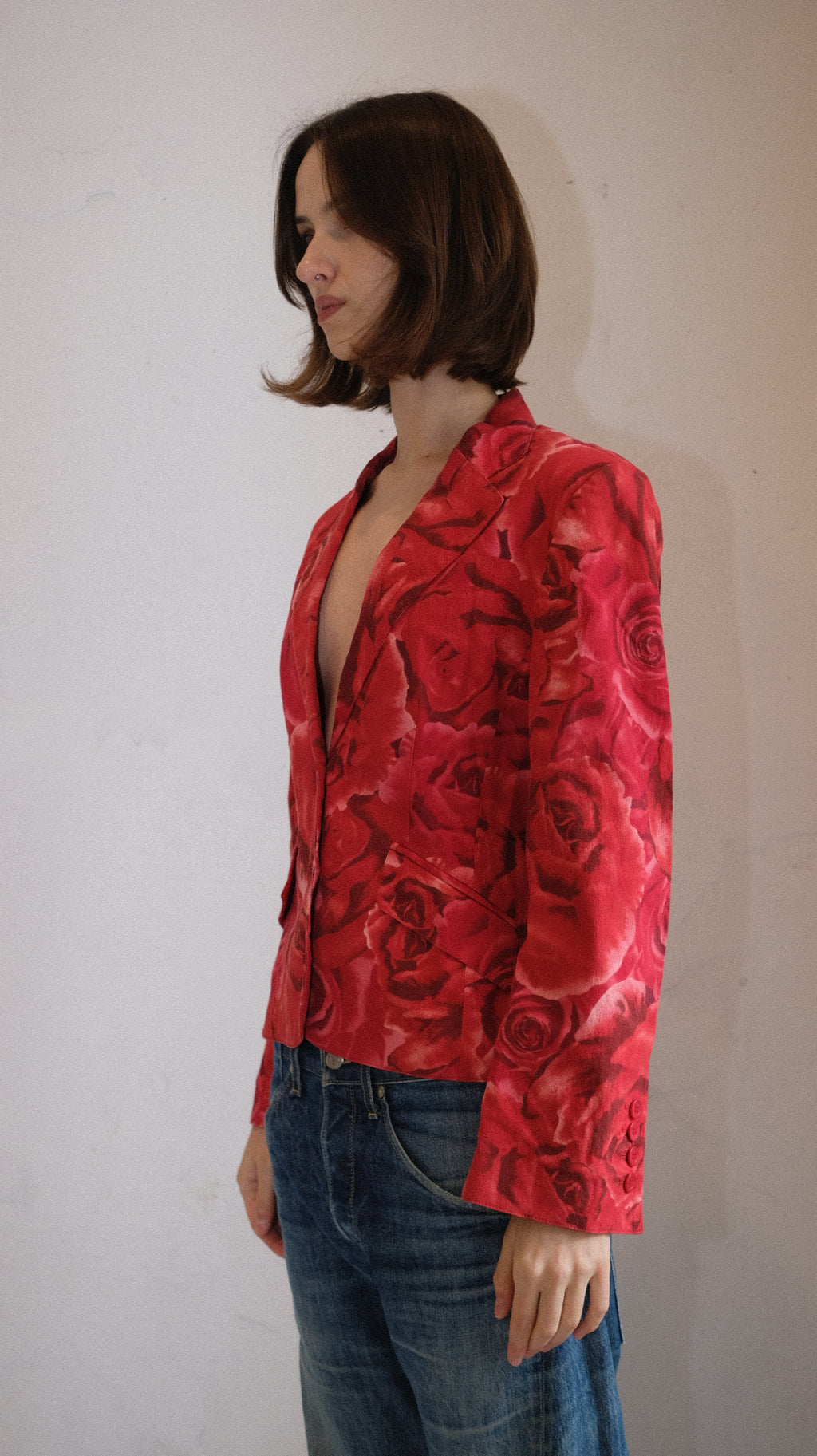 038 / GERRY WEBER rose-print blazer