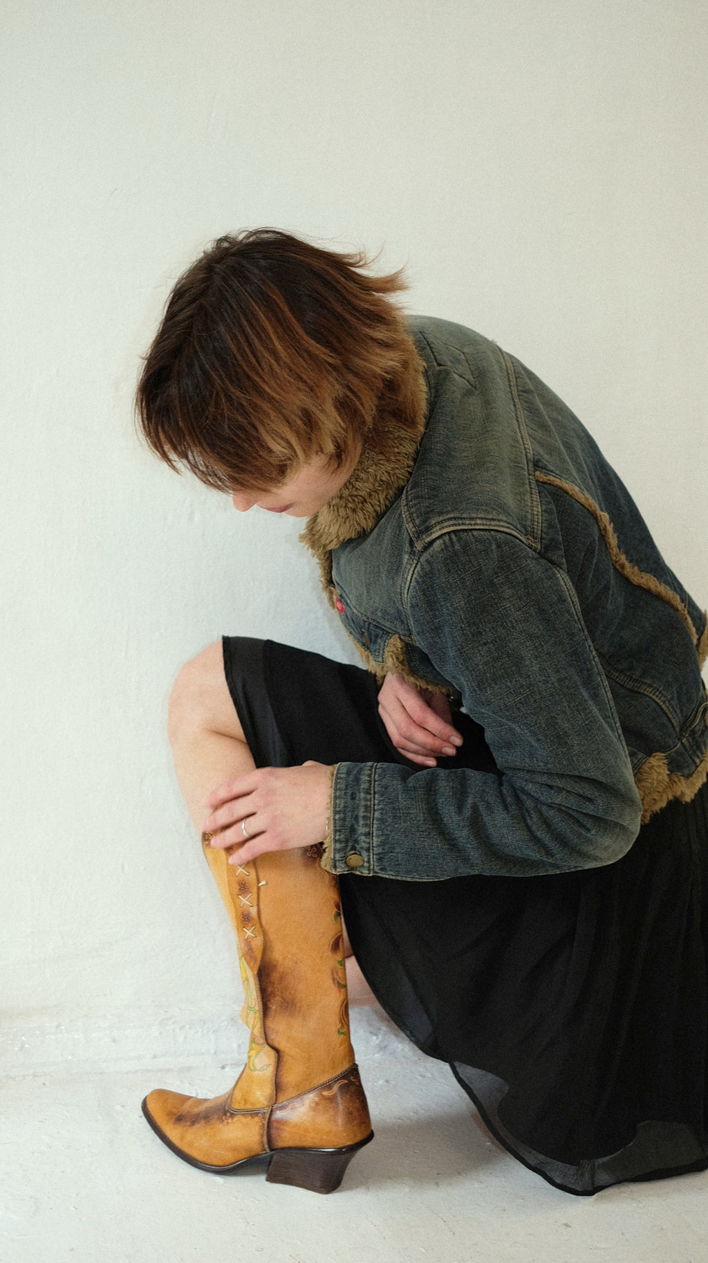 157 / SEYCHELLES leather cowboy boots