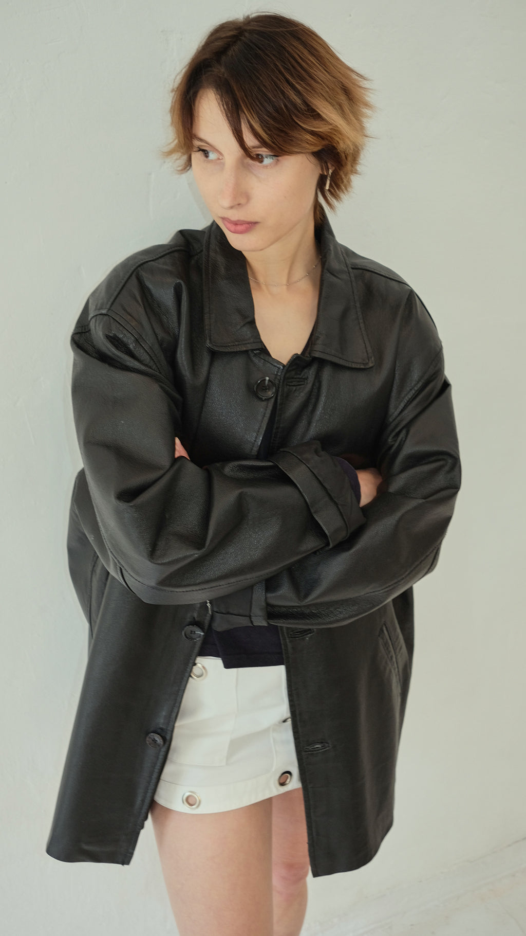 150 / oversized leather jacket