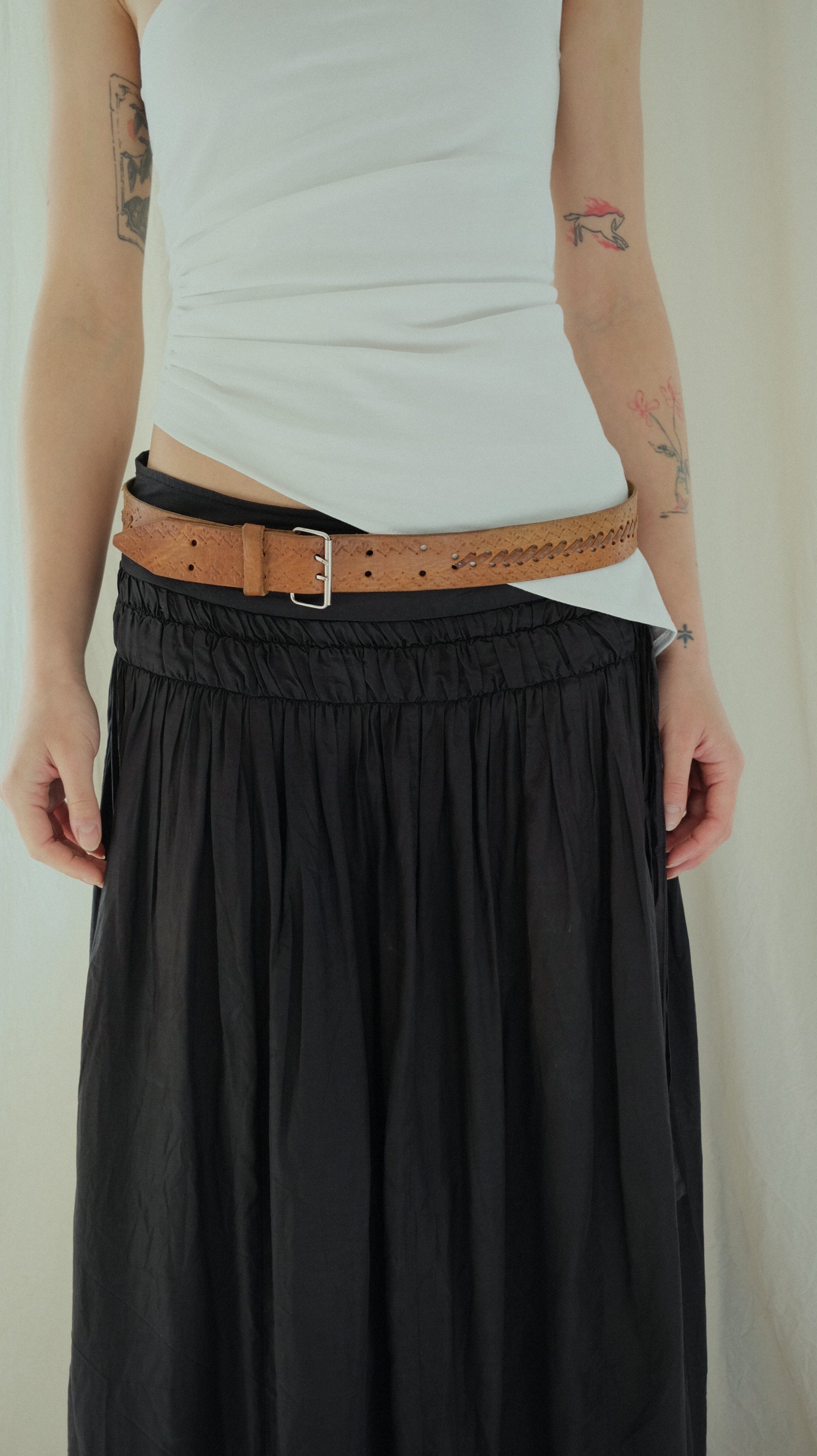 070 / patina leather belt