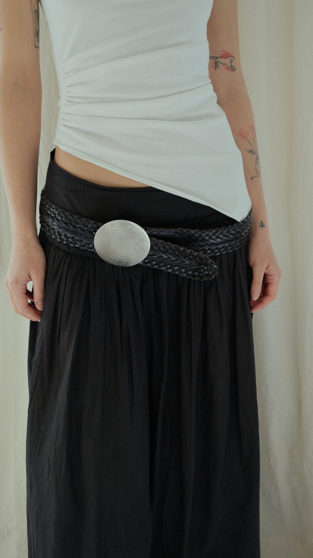 068 / braided leather belt