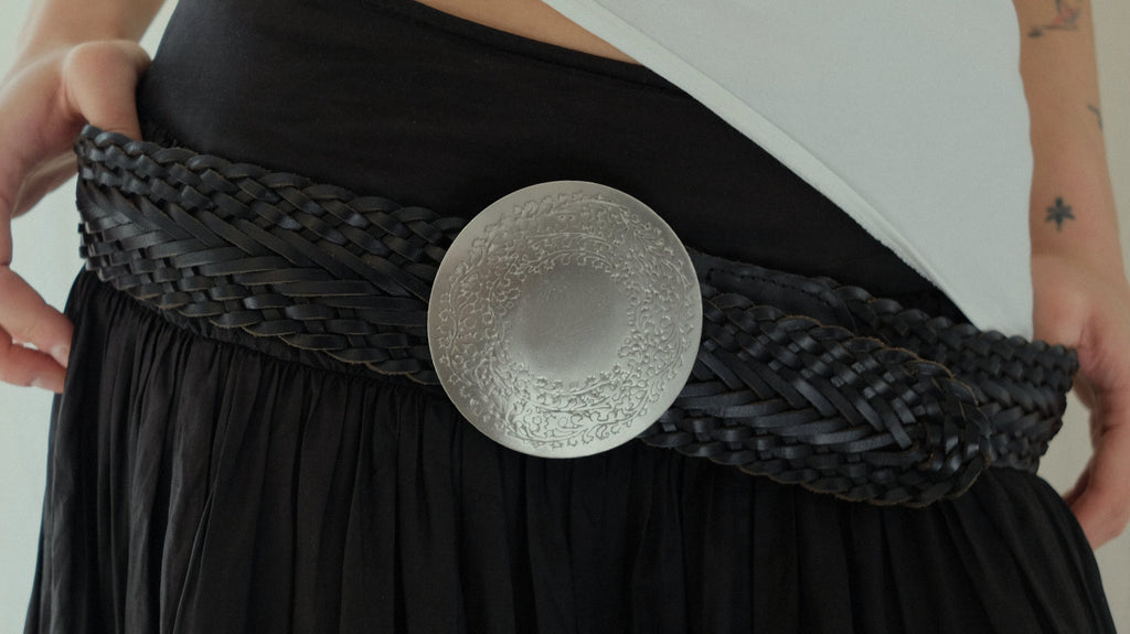 068 / braided leather belt