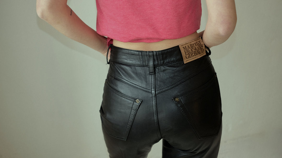 122 / MARITHE + FRANCOIS GIRBAUD leather trousers