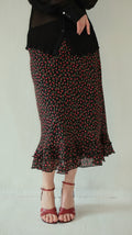 146 / floral print midi skirt