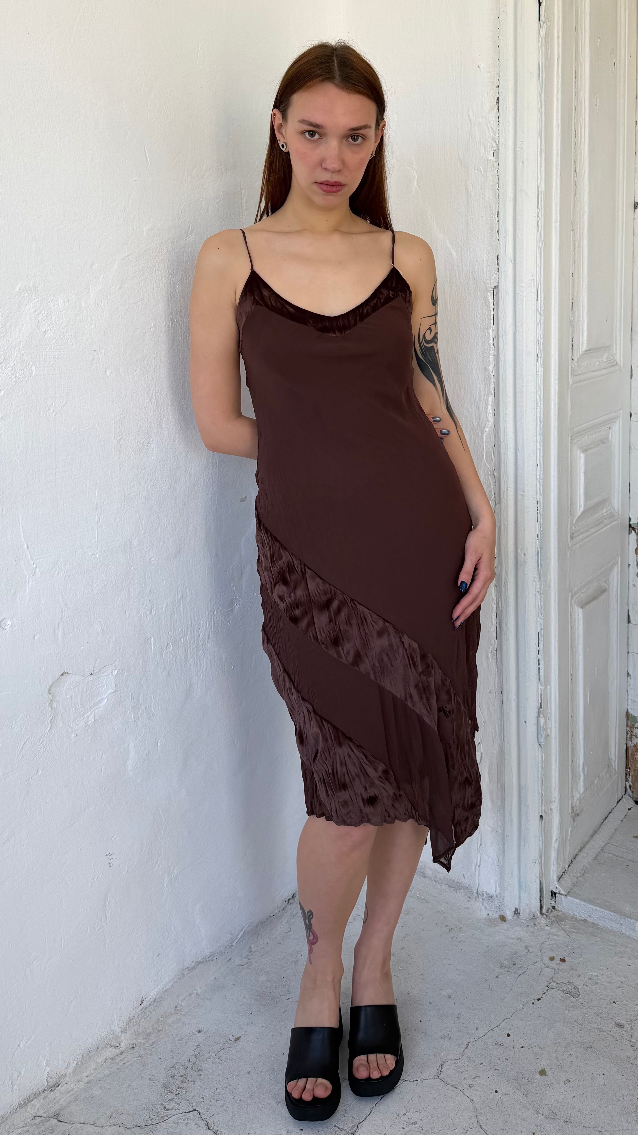 199 / asymmetrical slip dress