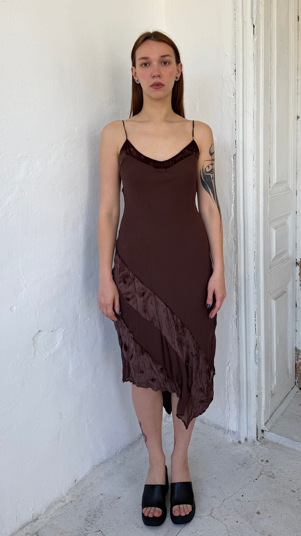 199 / asymmetrical slip dress
