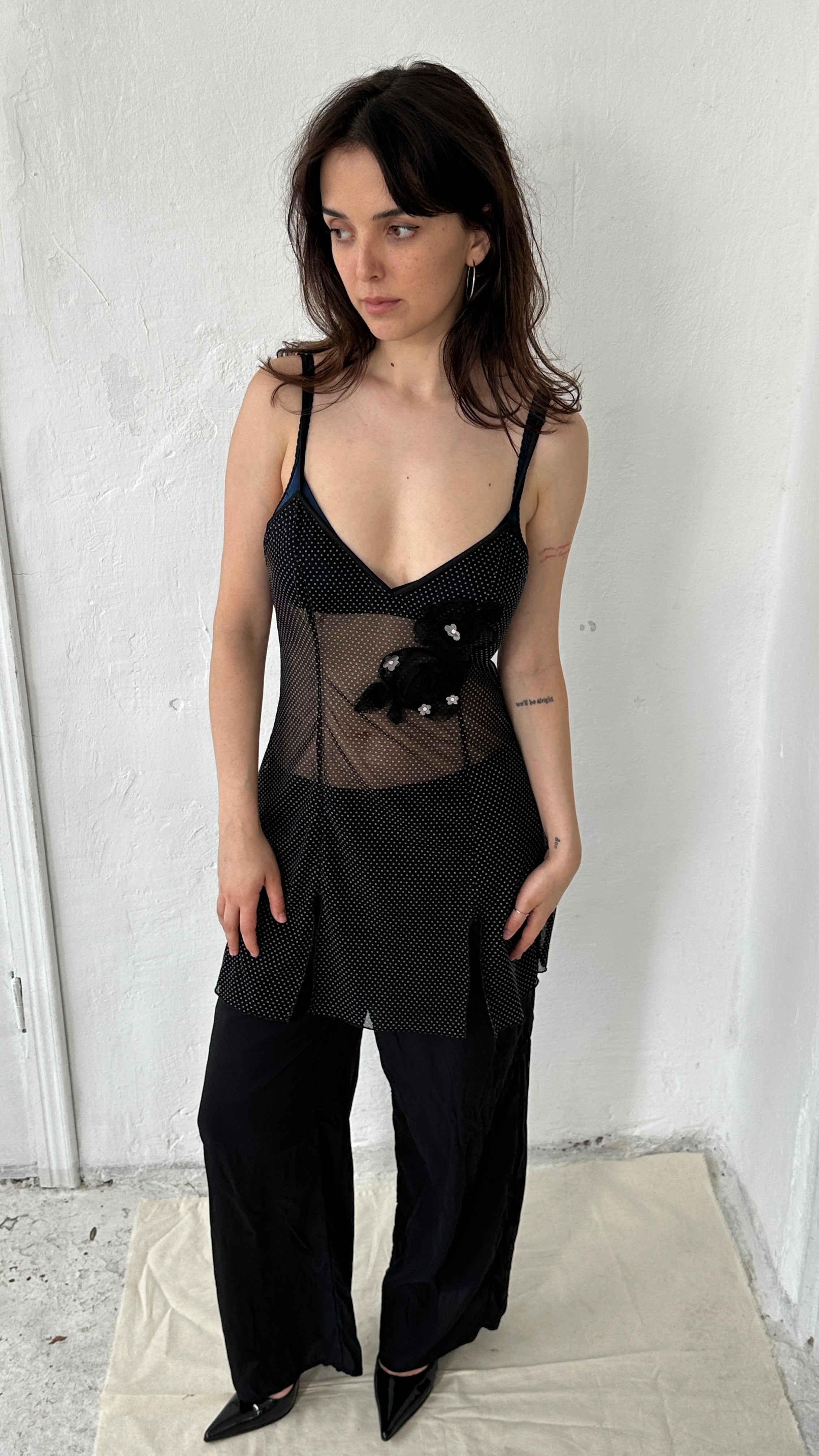 341 / INTIMISSIMI mesh slip dress