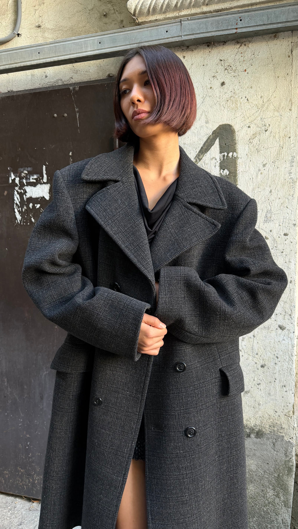 381 / oversized double-breasted coat