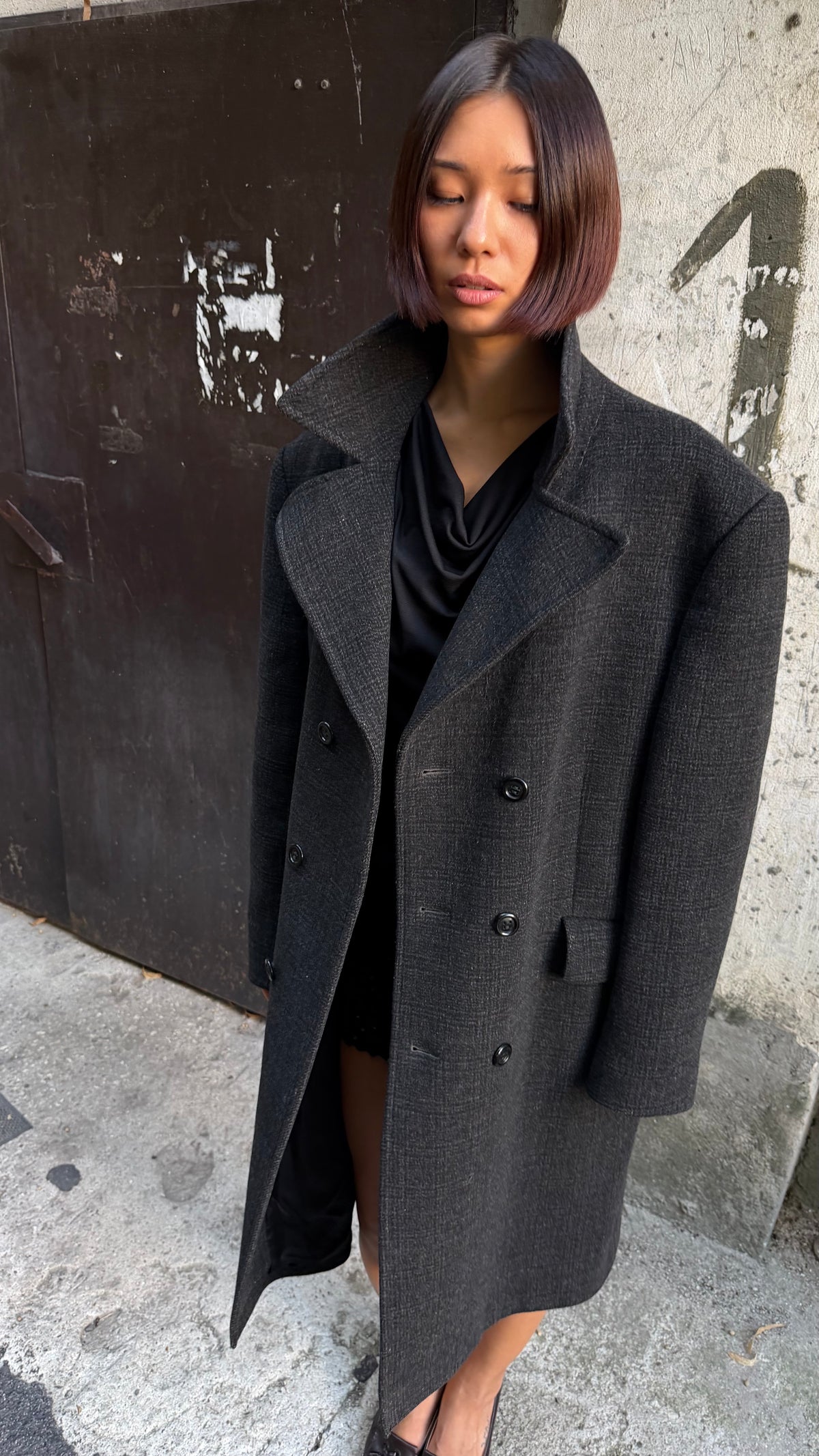 381 / oversized double-breasted coat