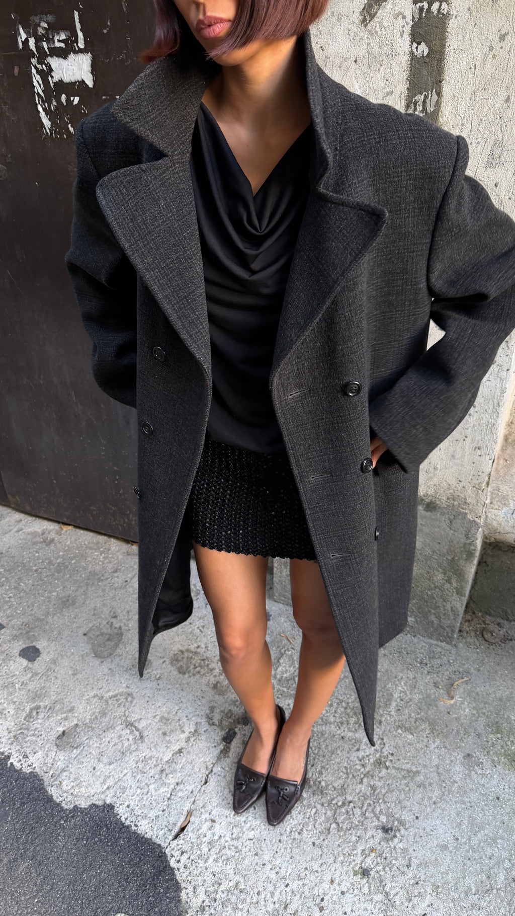 381 / oversized double-breasted coat
