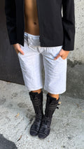 390 / low-rise denim shorts