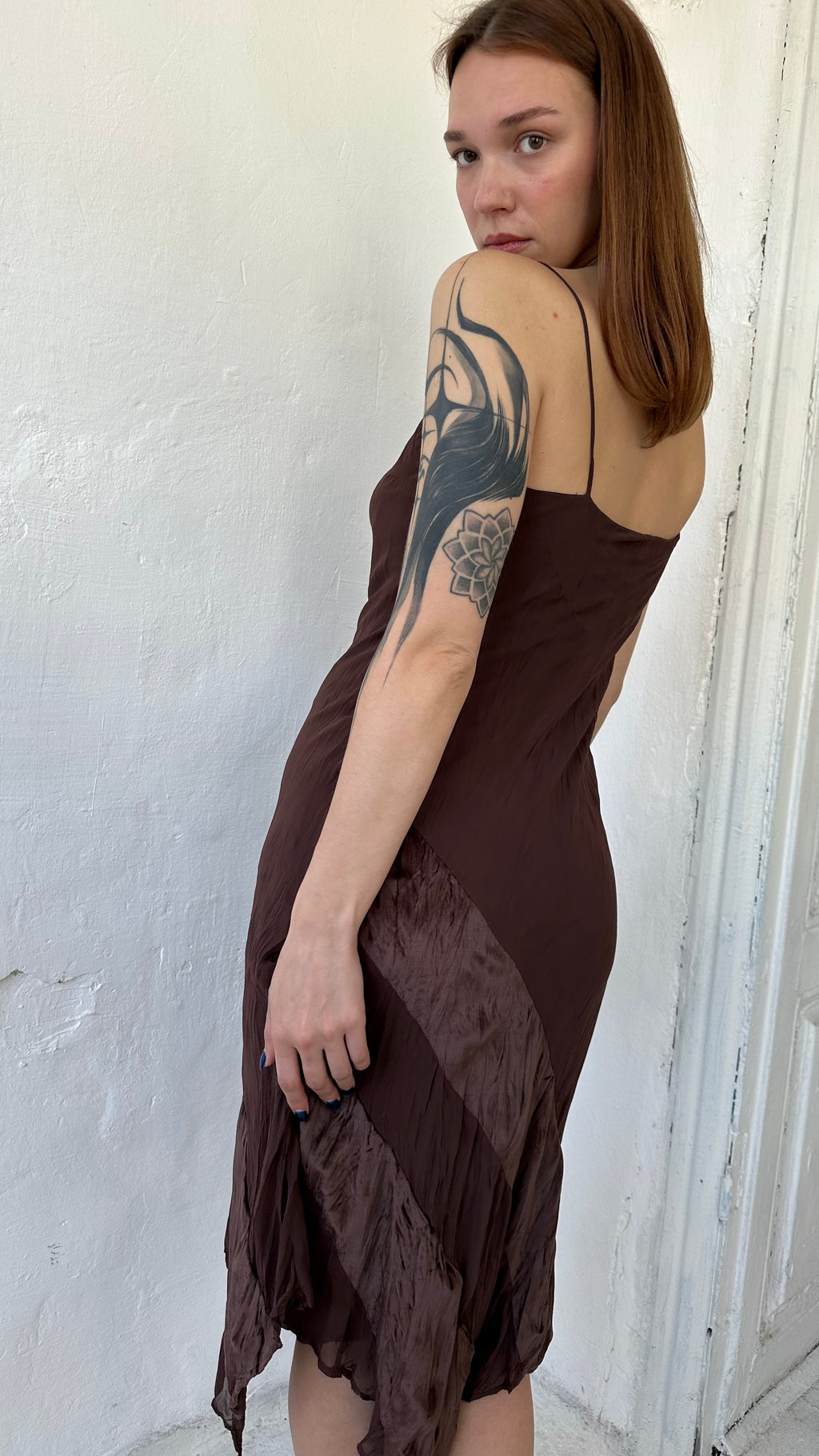 199 / asymmetrical slip dress