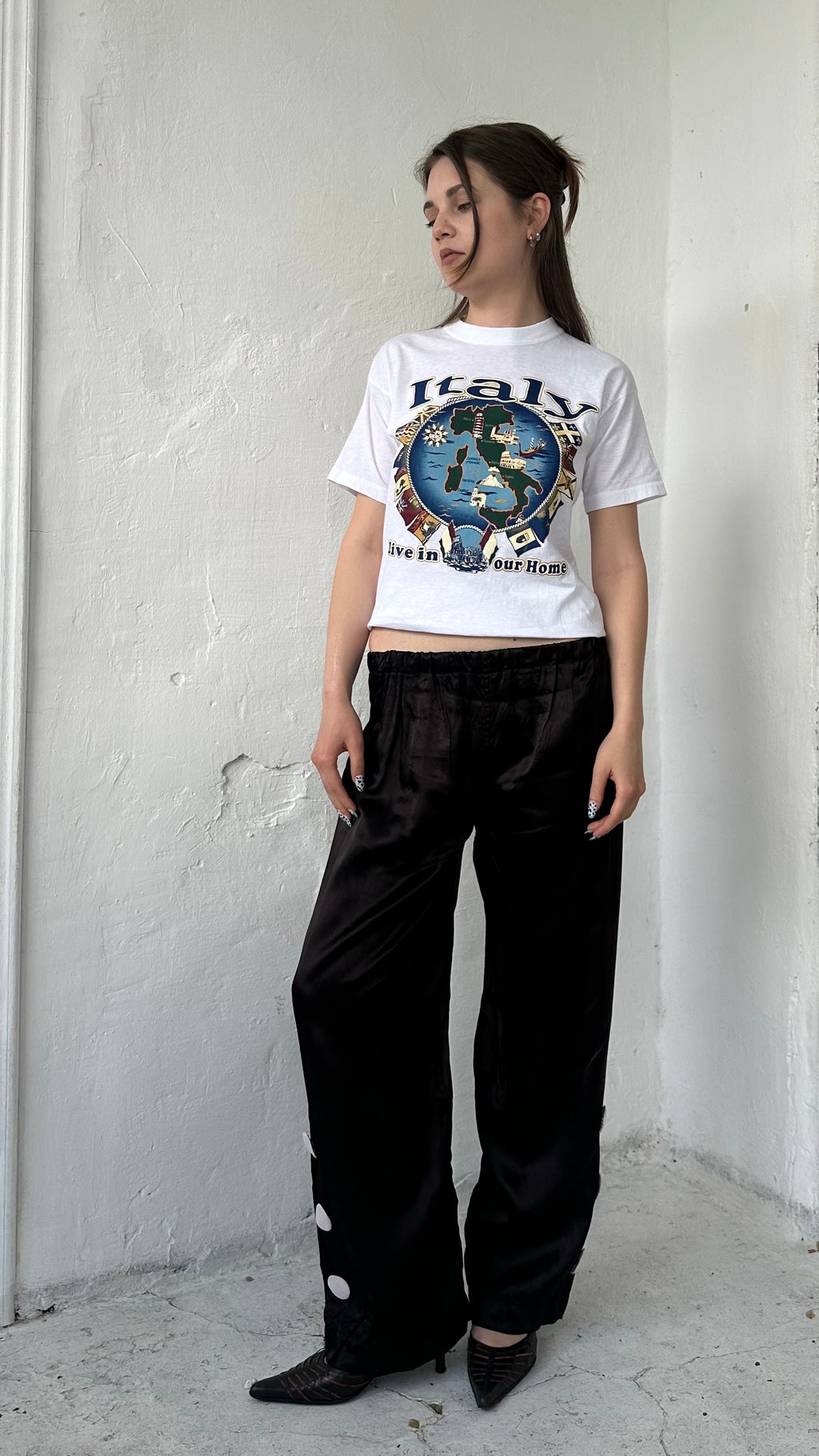 184 / silk trousers