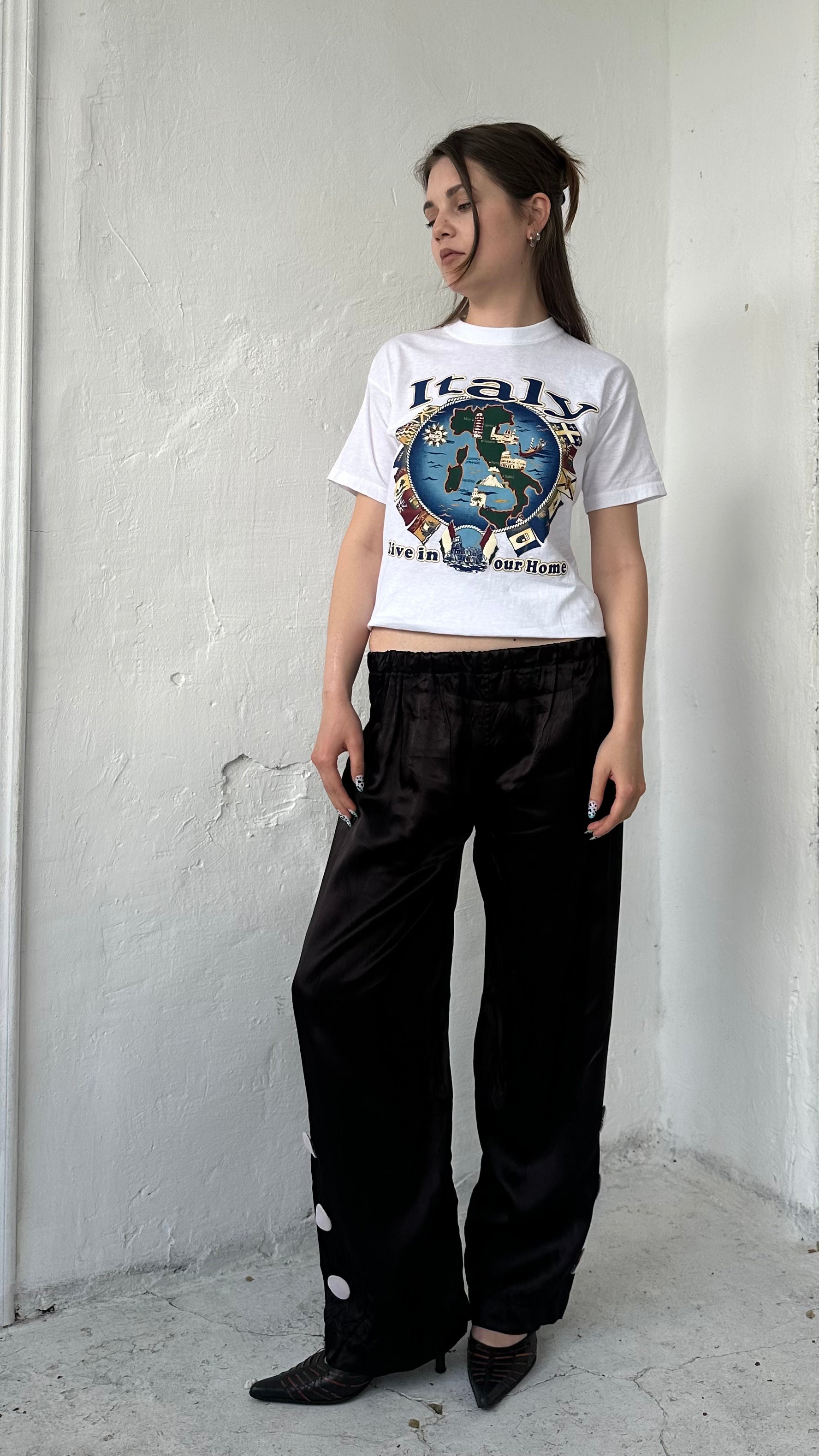 184 / silk trousers