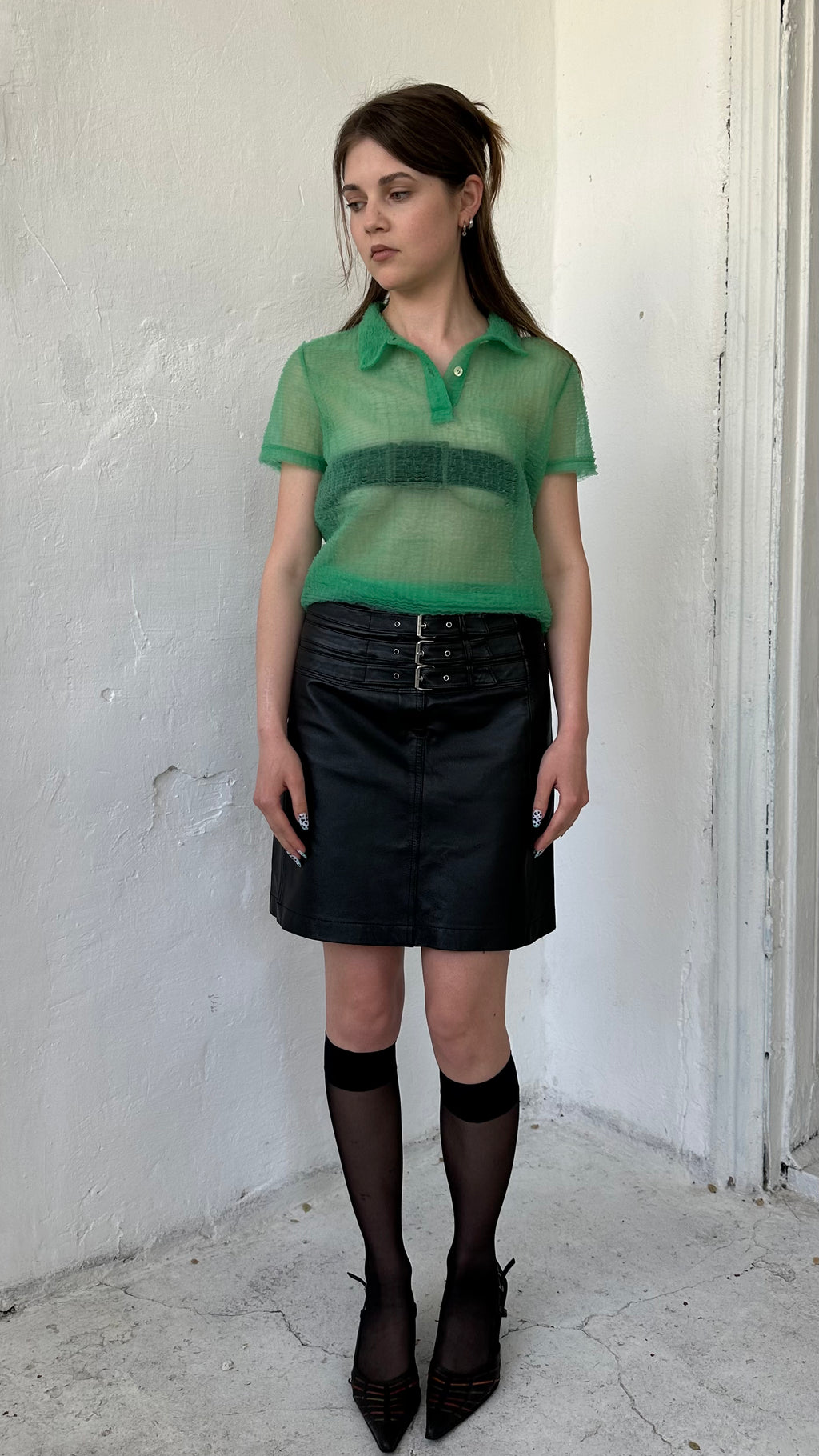 190 / leather skirt