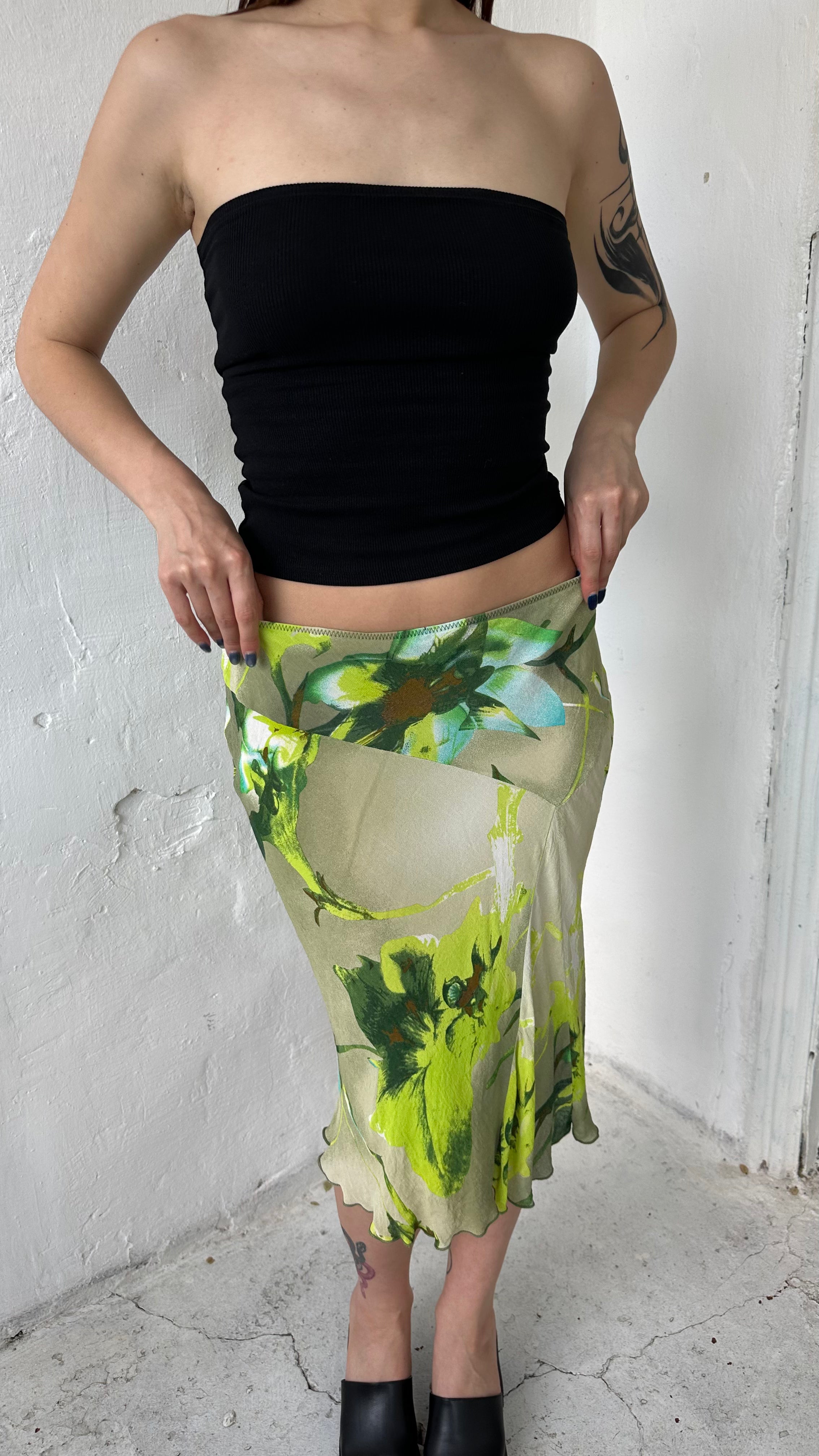 191 / floral midi skirt