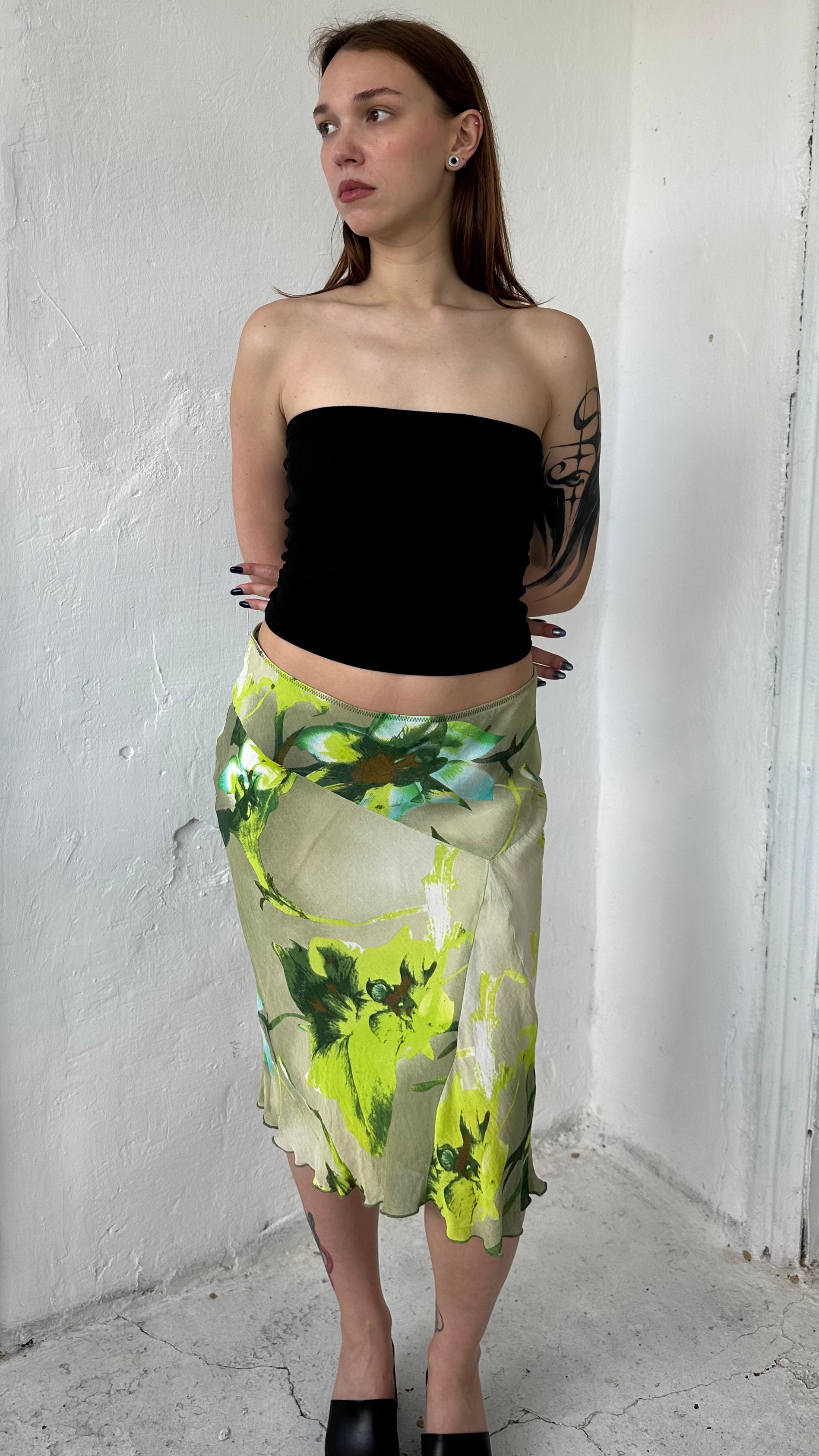 191 / floral midi skirt