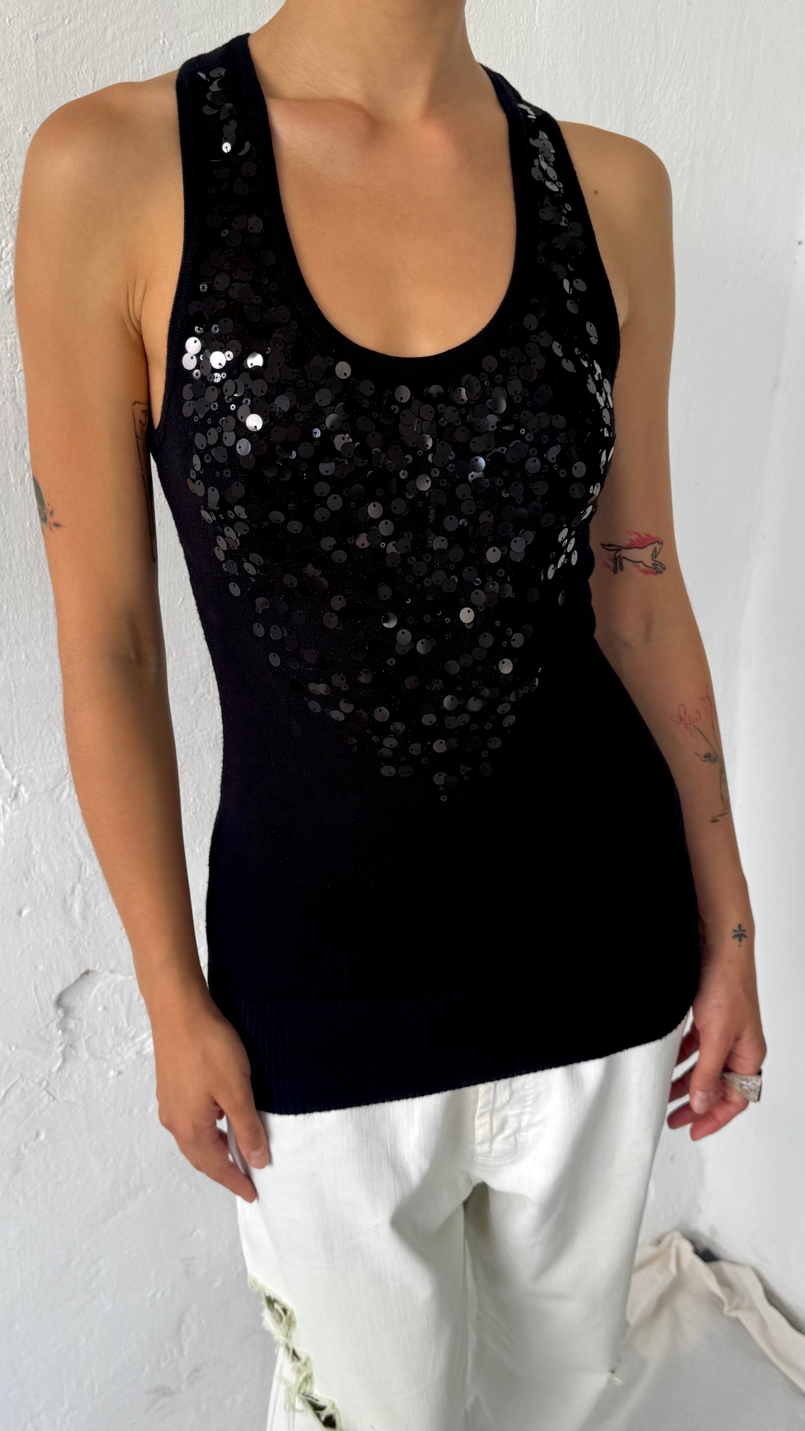 326 / sequined tank top