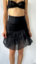 311 / silk knee-length skirt
