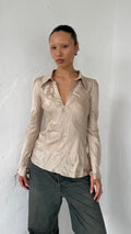 303 / silk v-neck blouse