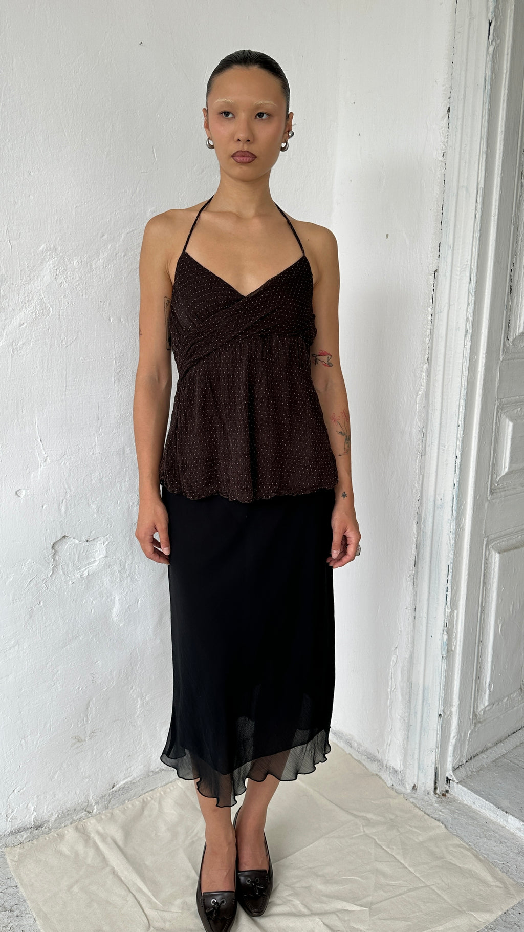 313 / silk halter top