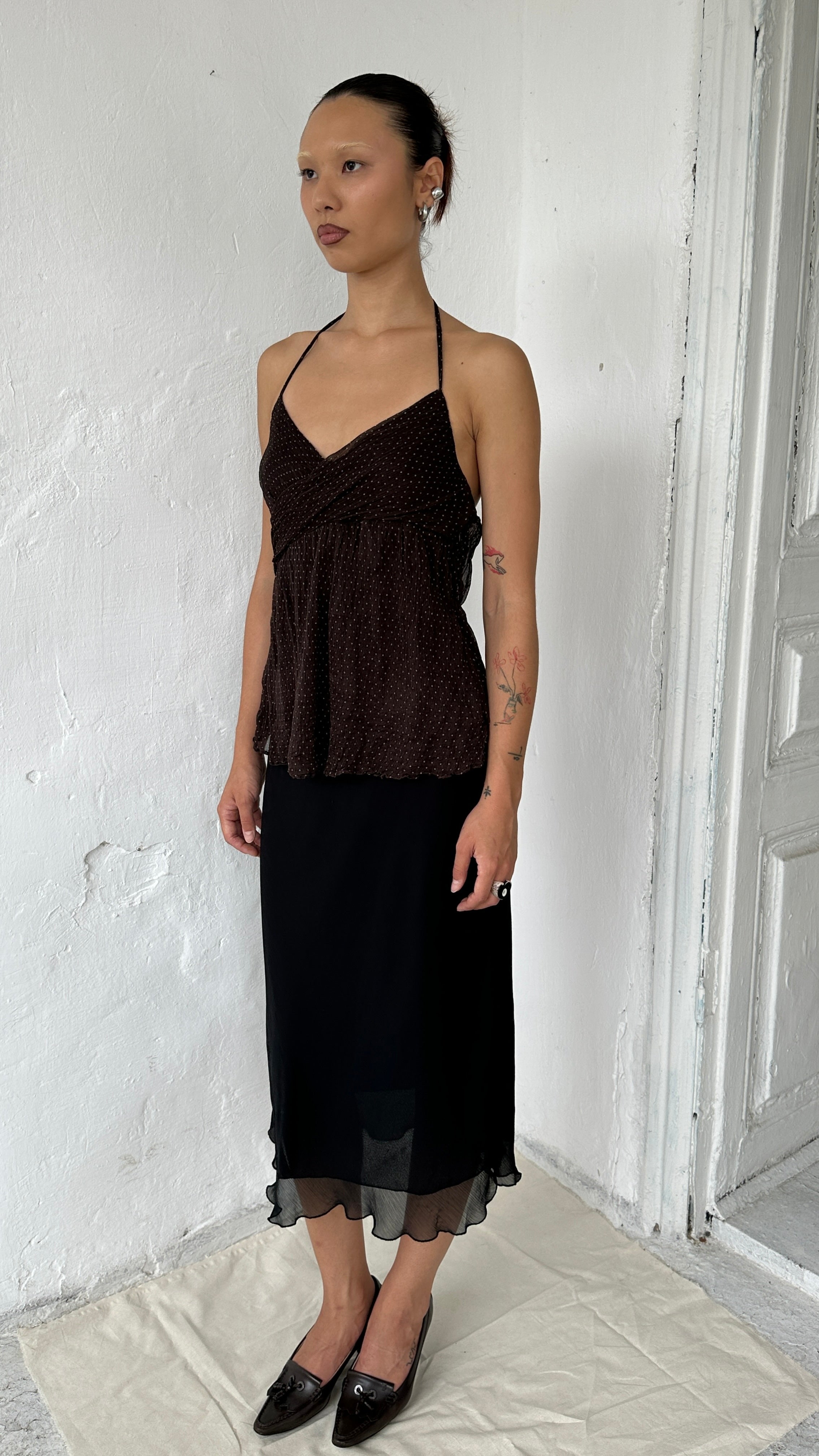 313 / silk halter top