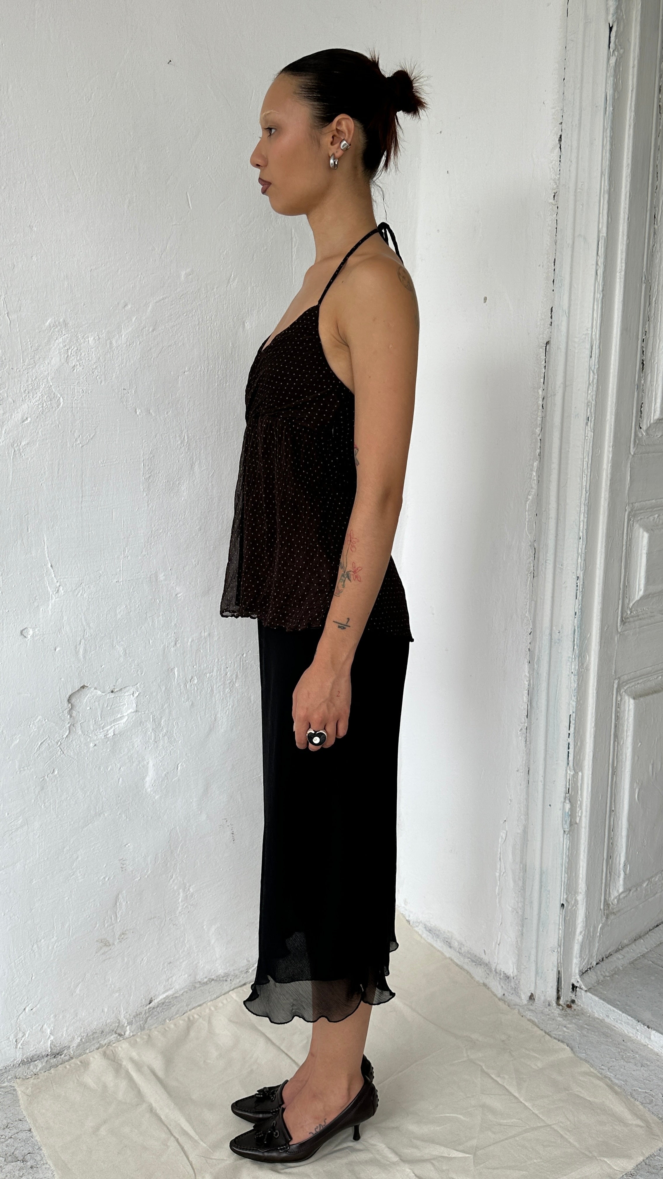 313 / silk halter top