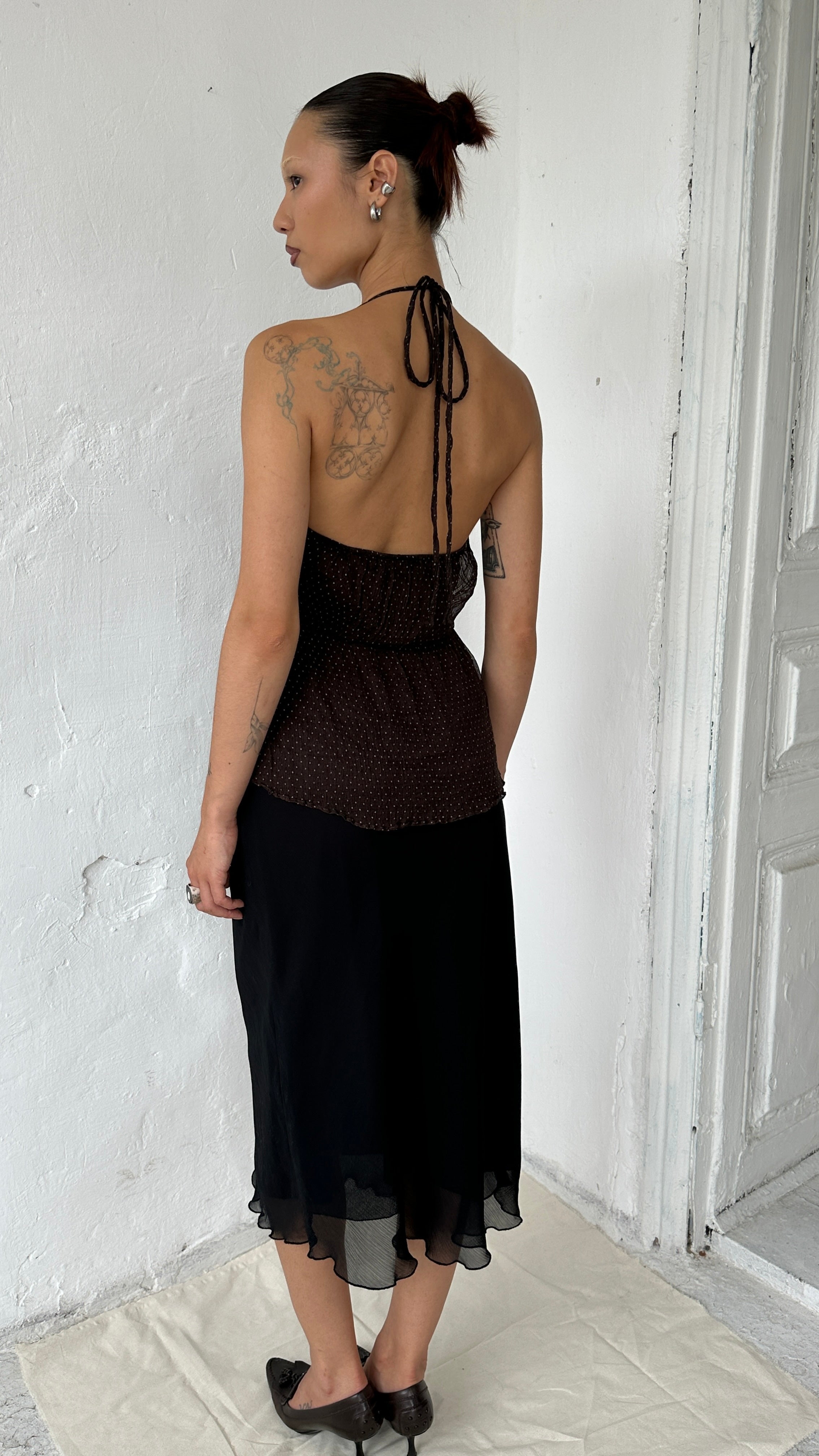 313 / silk halter top