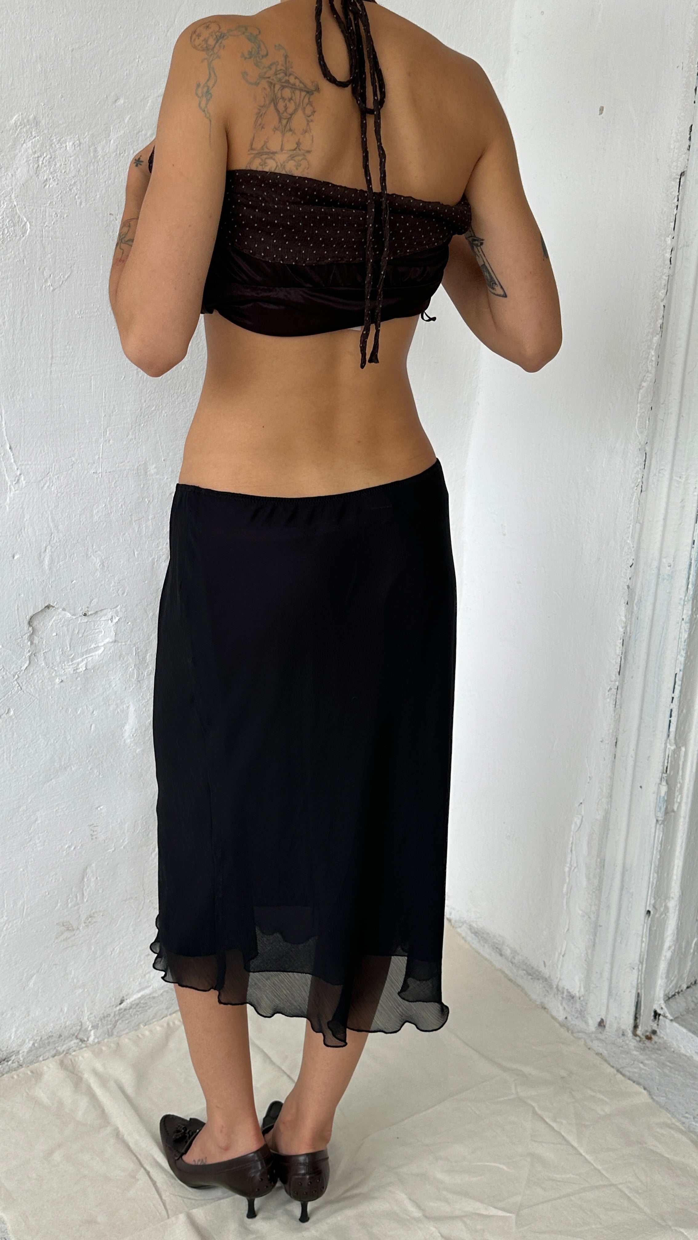 316 / chiffon midi skirt