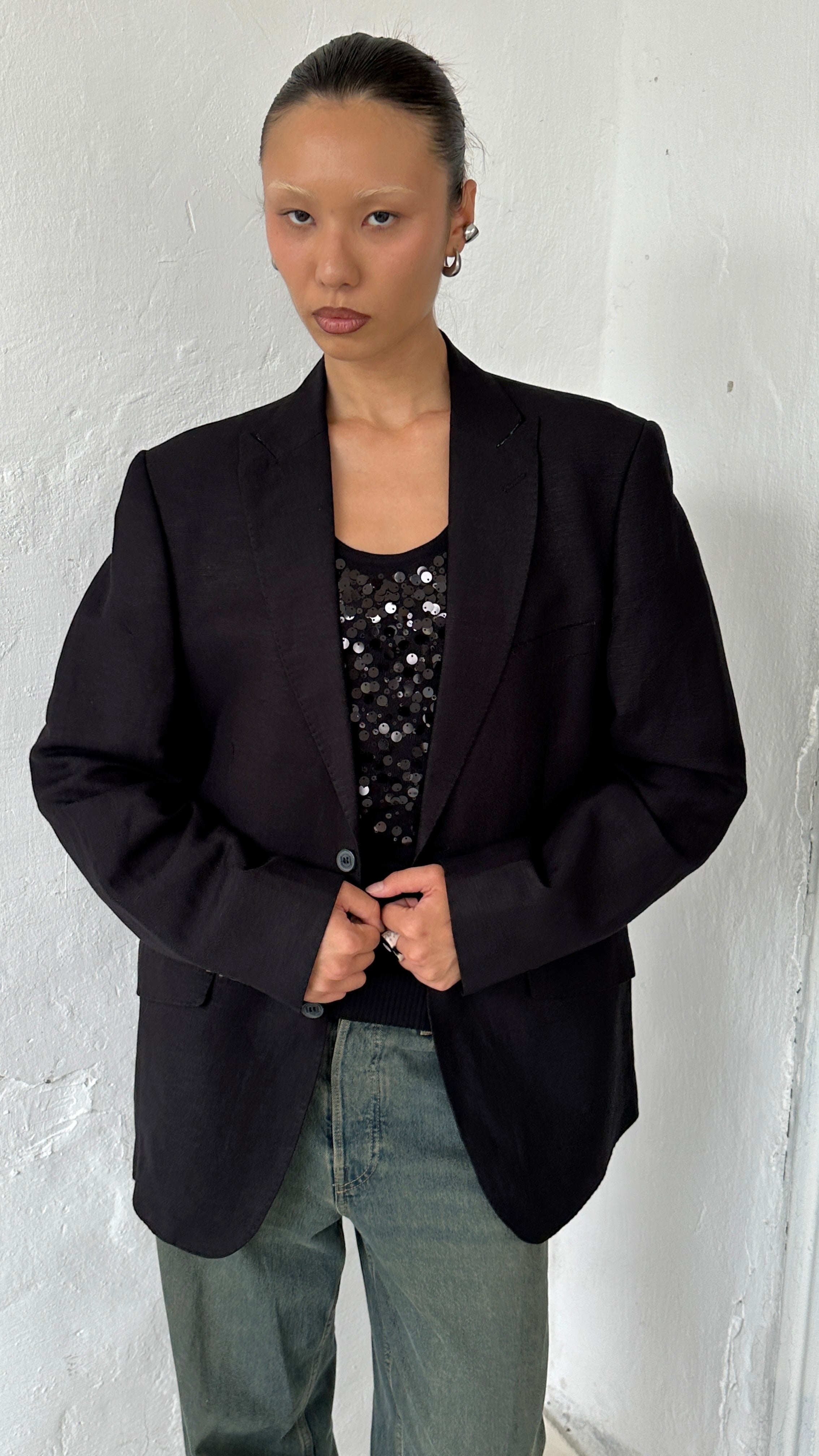 253 / linen blend men's blazer