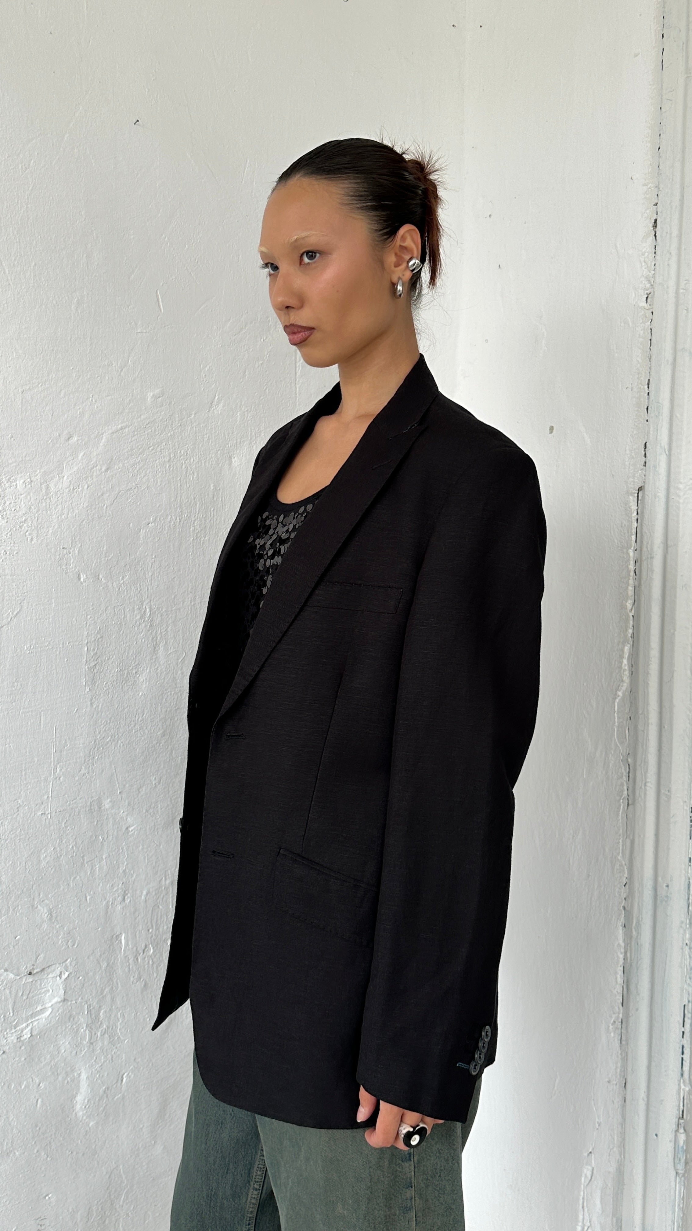 253 / linen blend men's blazer