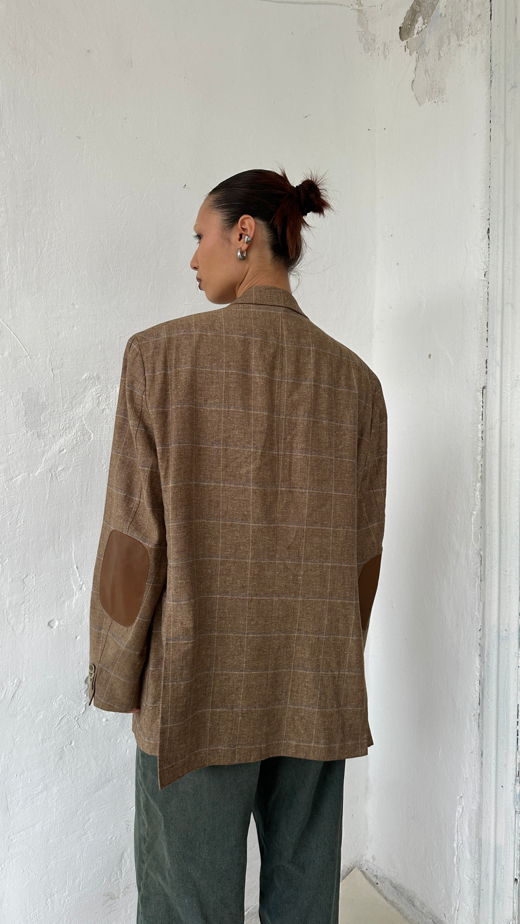 232 / silk&linen blazer men's