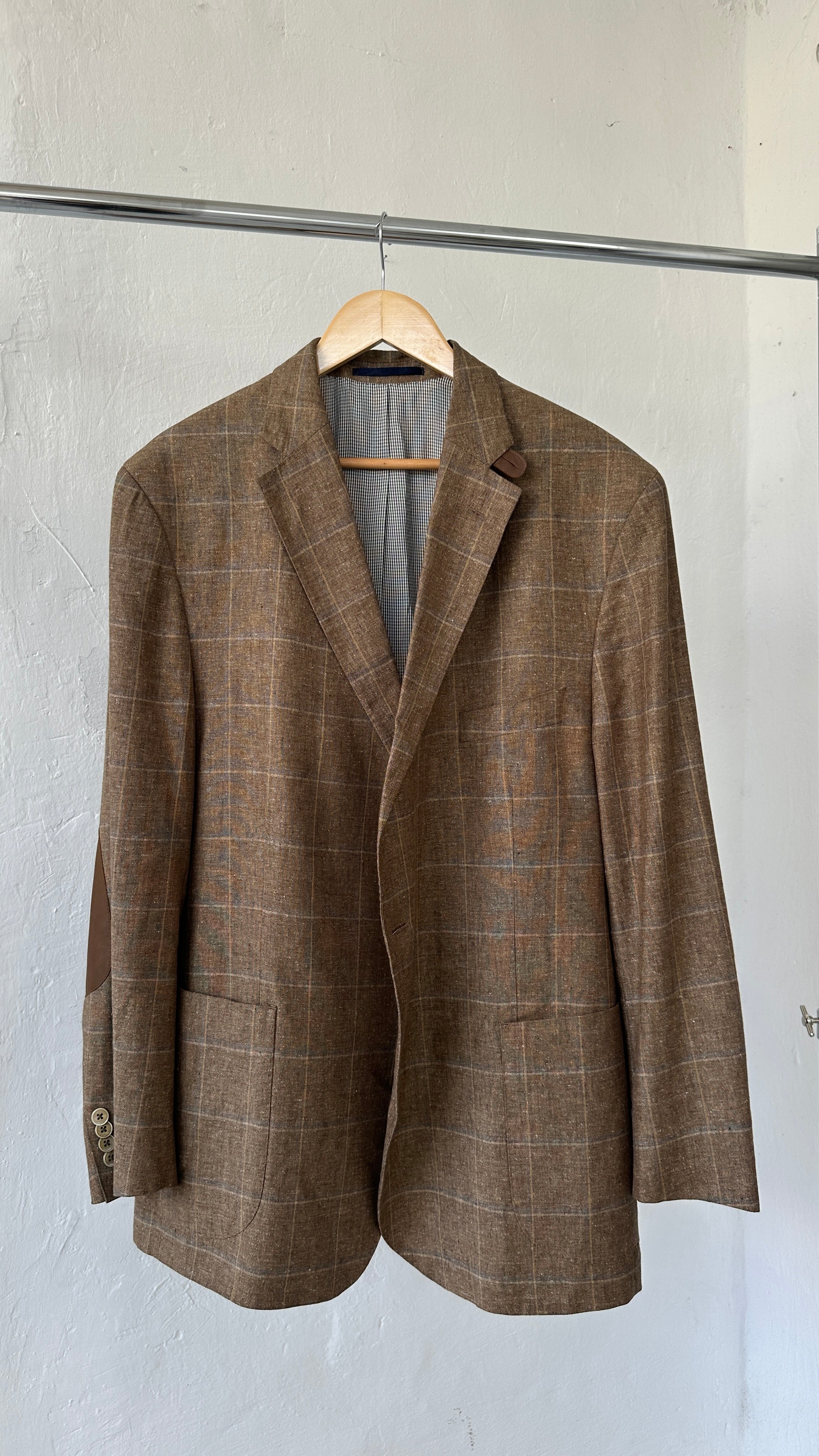 232 / silk&linen blazer men's
