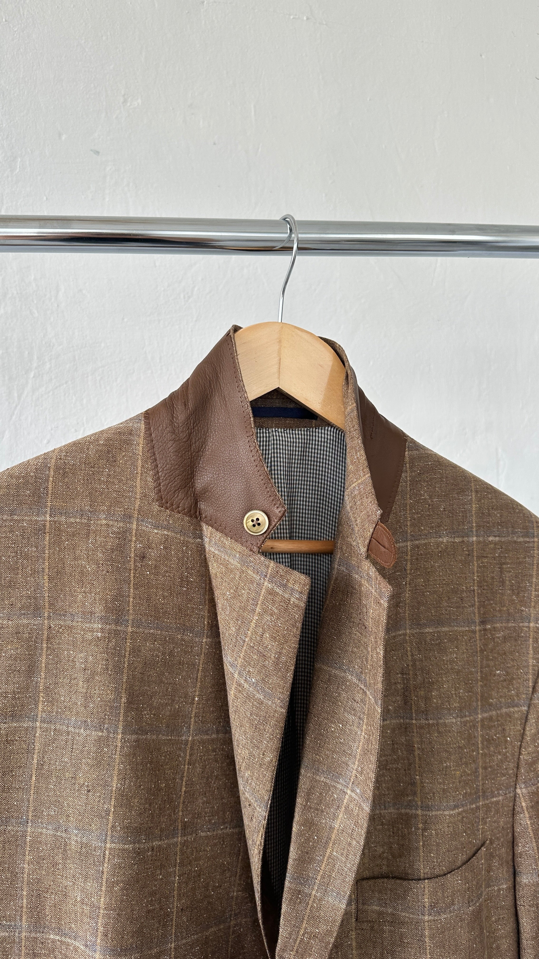 232 / silk&linen blazer men's